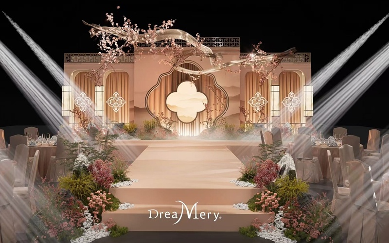 盈丰中式厅 [ 最大22桌 · 高5.0m · 2个柱子 ·  ]